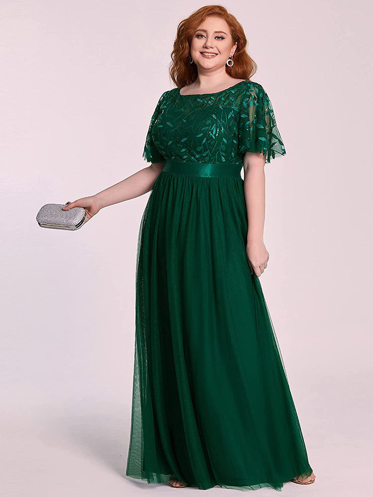 W&M Light Up Beauty Emerald Green Sequin Floor-length Elegant Maxi Party Dress Will&Mariana W&M Light Up Beauty Emerald Green Sequin Floor-length Elegant Maxi Party Dress Will&Mariana
