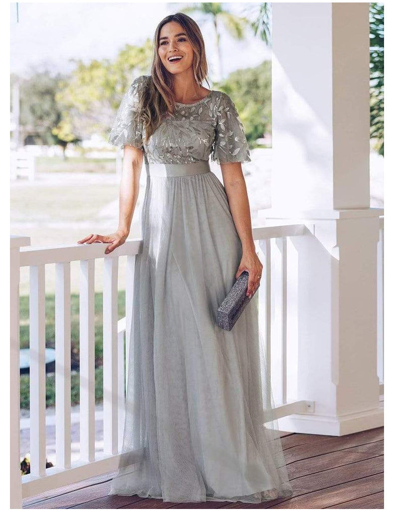 W&M Light Up Beauty Decent Grey Sequin Floor-Length Elegant Maxi Party Dress Will&Mariana W&M Light Up Beauty Decent Grey Sequin Floor-Length Elegant Maxi Party Dress Will&Mariana