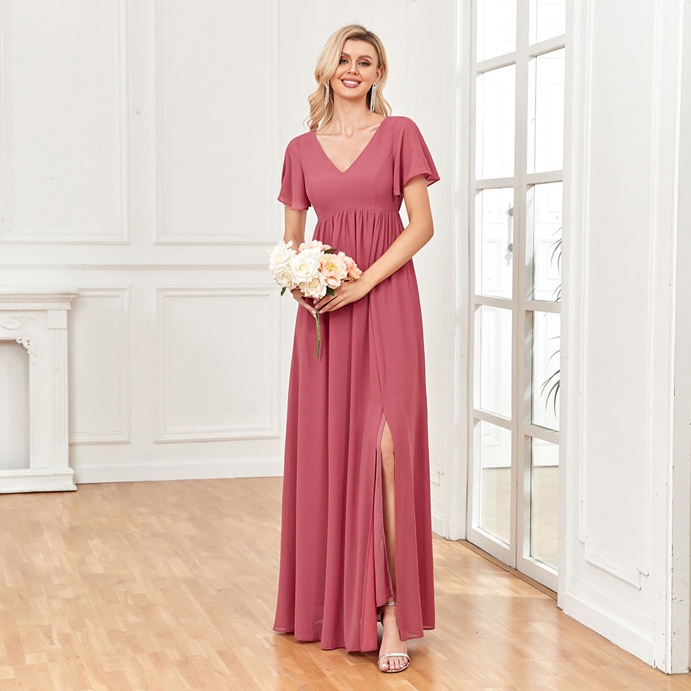 W&M My Luna A-line Chiffon Floor-Length Watermelon Maxi Party Dress Will&Mariana W&M My Luna A-line Chiffon Floor-Length Watermelon Maxi Party Dress Will&Mariana