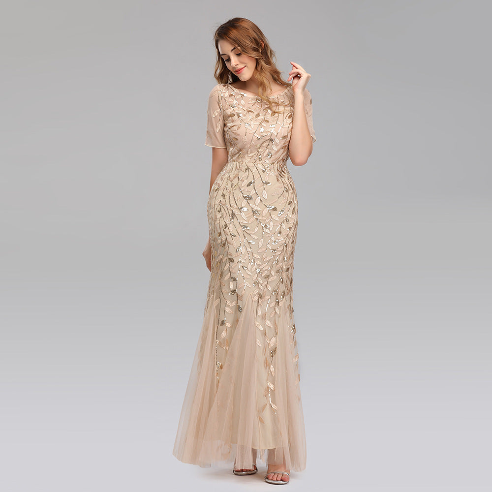 W&M Golden Era A-line Floor-length Gold Maxi Party Dress Will&Mariana W&M Golden Era A-line Floor-length Gold Maxi Party Dress Will&Mariana