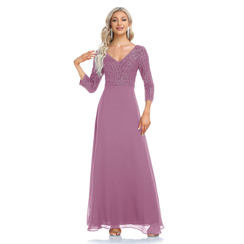 W&M Love of Romance A-line Floor-length Desert Rose Maxi Party Dress