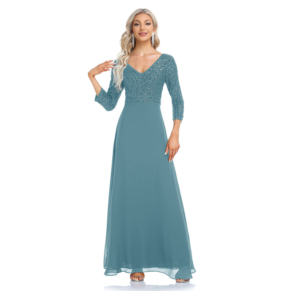 W&M Jade Legend A-line Floor-length Jade Elegant Maxi Party Dress