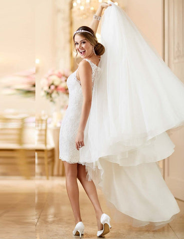 W&M Modern Bride Elegant 2 in 1 Wedding Dress